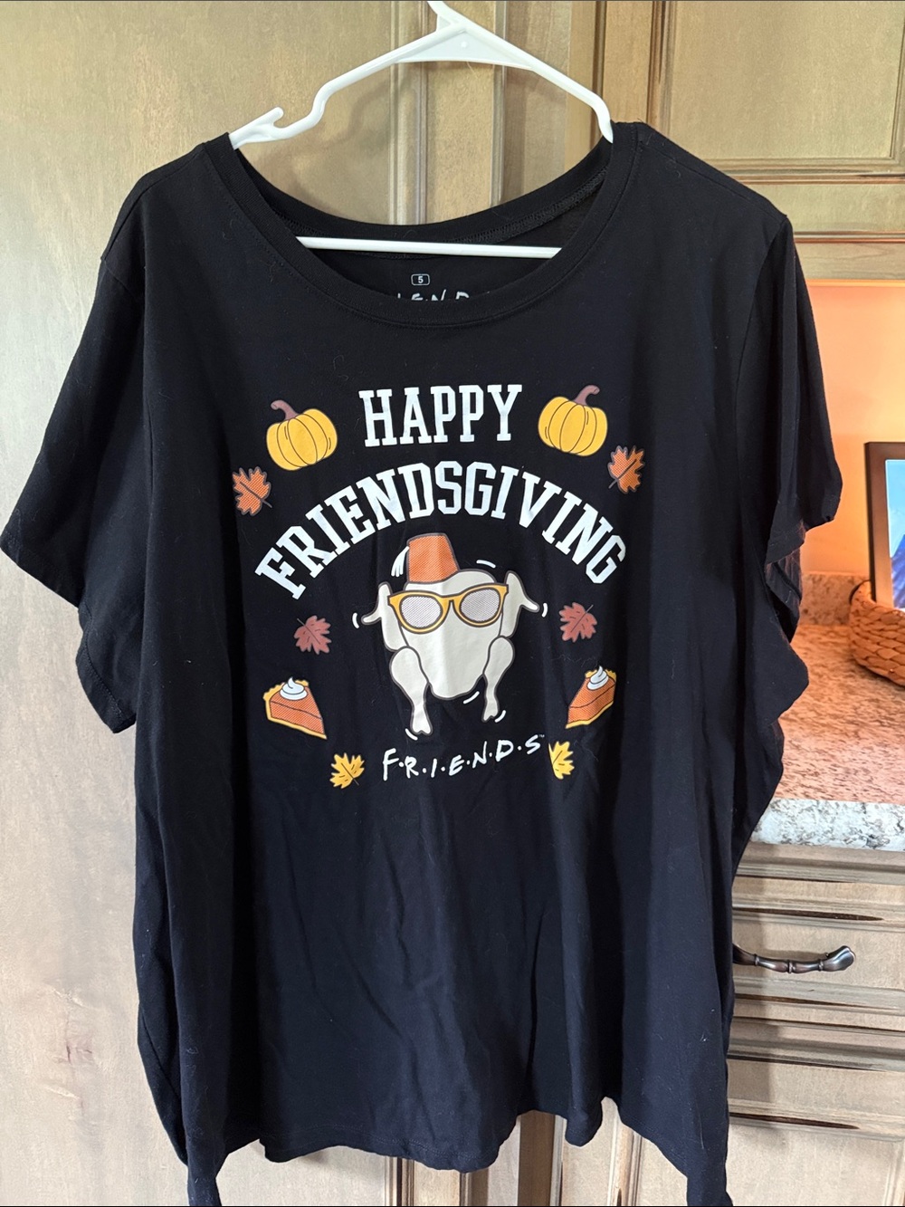torrid Black 'Happy Friendsgiving' Graphic Tee with Turkey & Pumpkin Accents